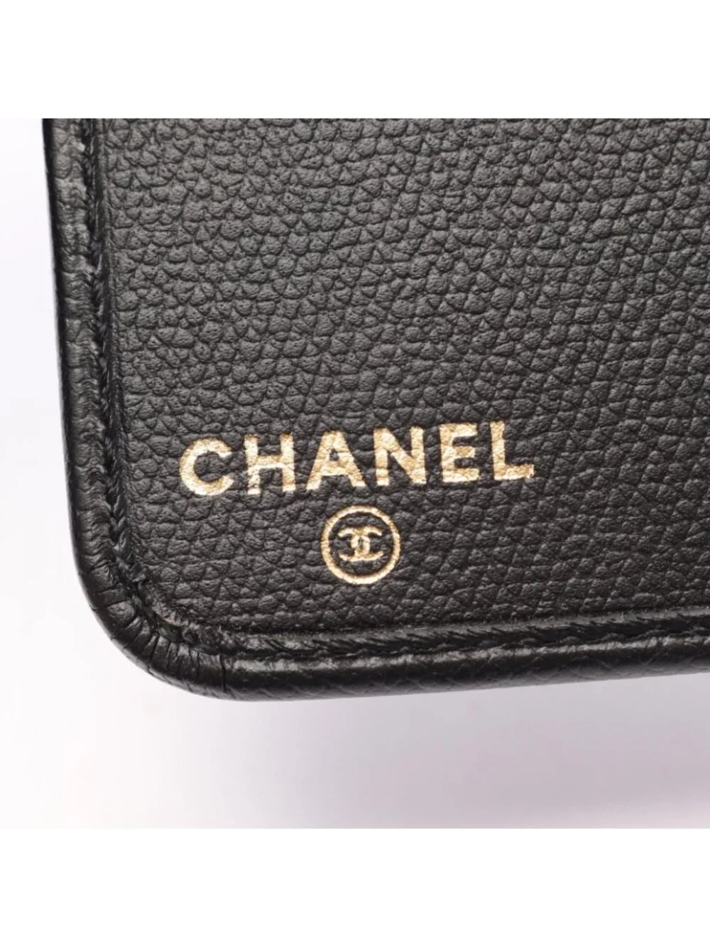 Chanel Notebook Cover Coco Button Agenda Black Leather